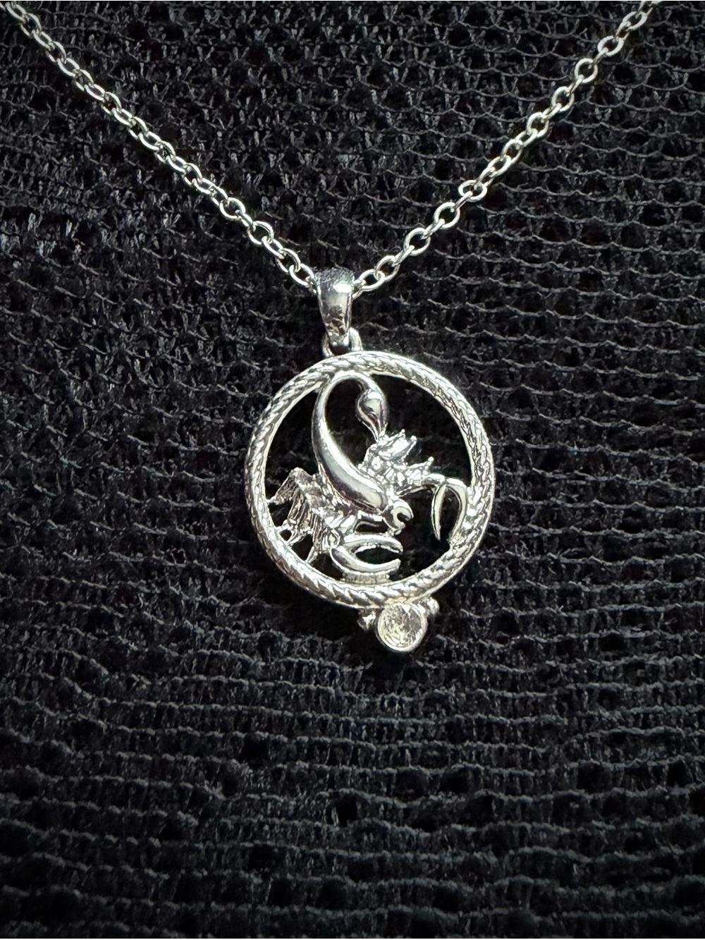 Scorpion Silver Pendant Necklace